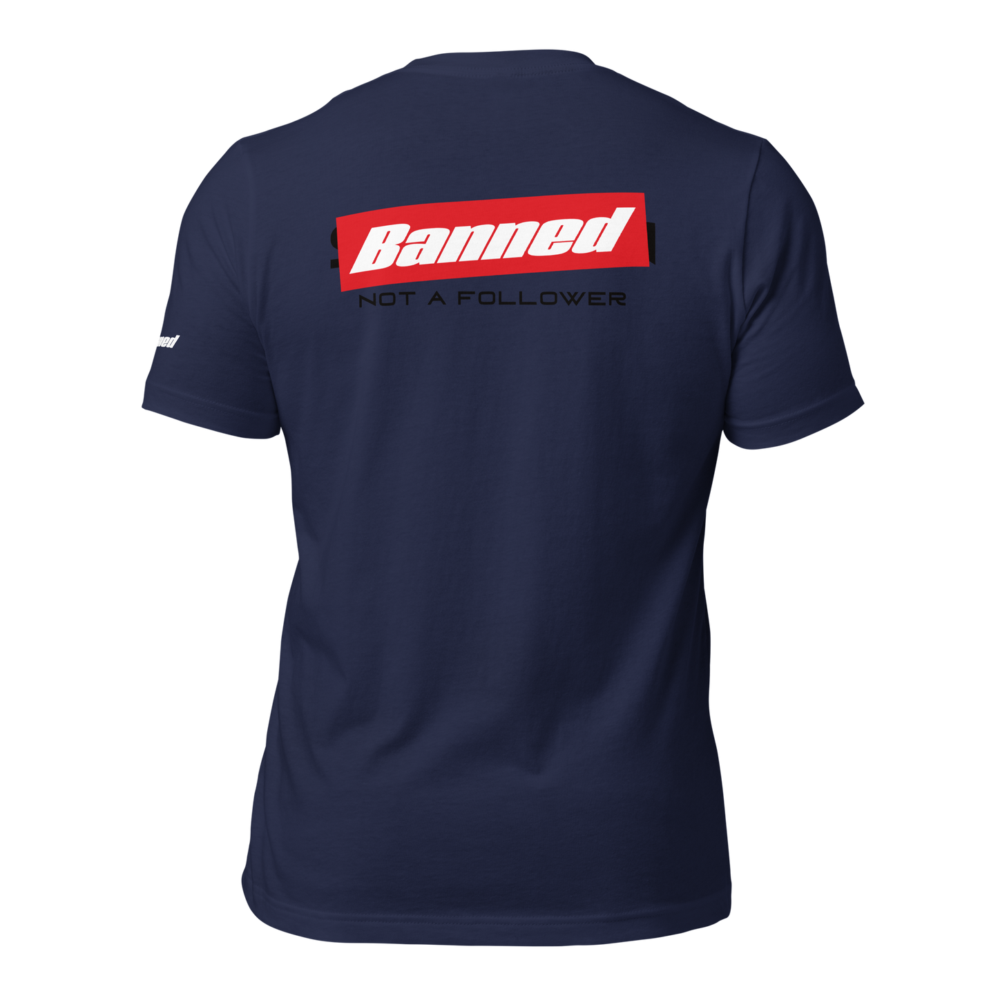 WRK9 Banned T-Shirt - "NOT A FOLLOWER" in Marineblau