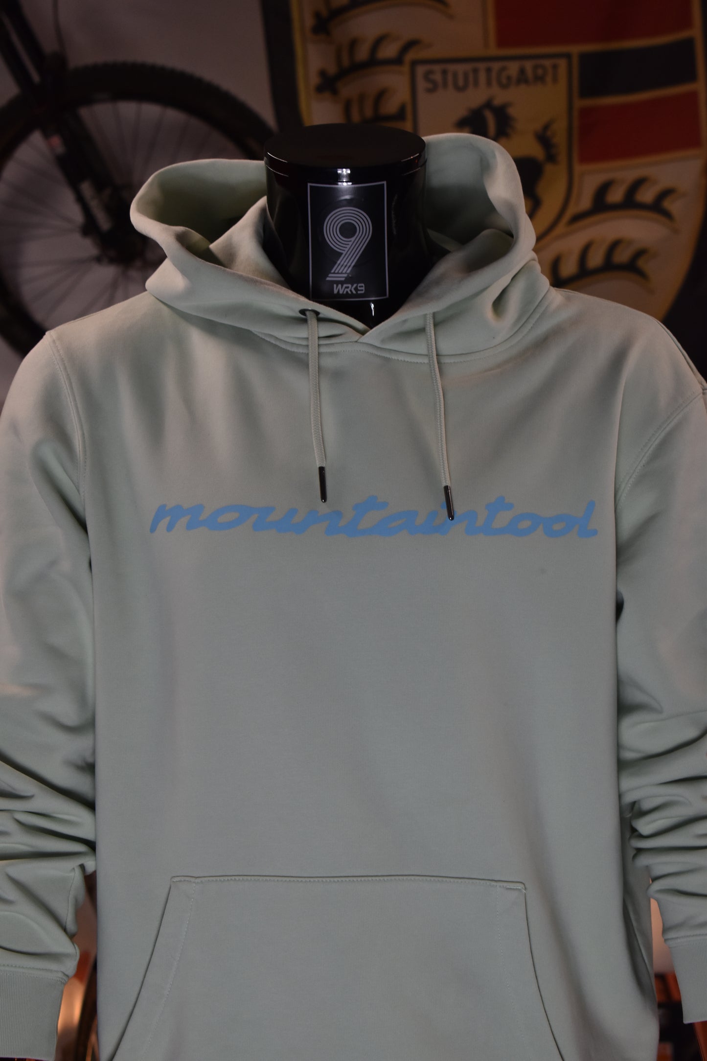 Mountaintool Hoodie mit besonderem Patch – NAF Edition in Mint Green