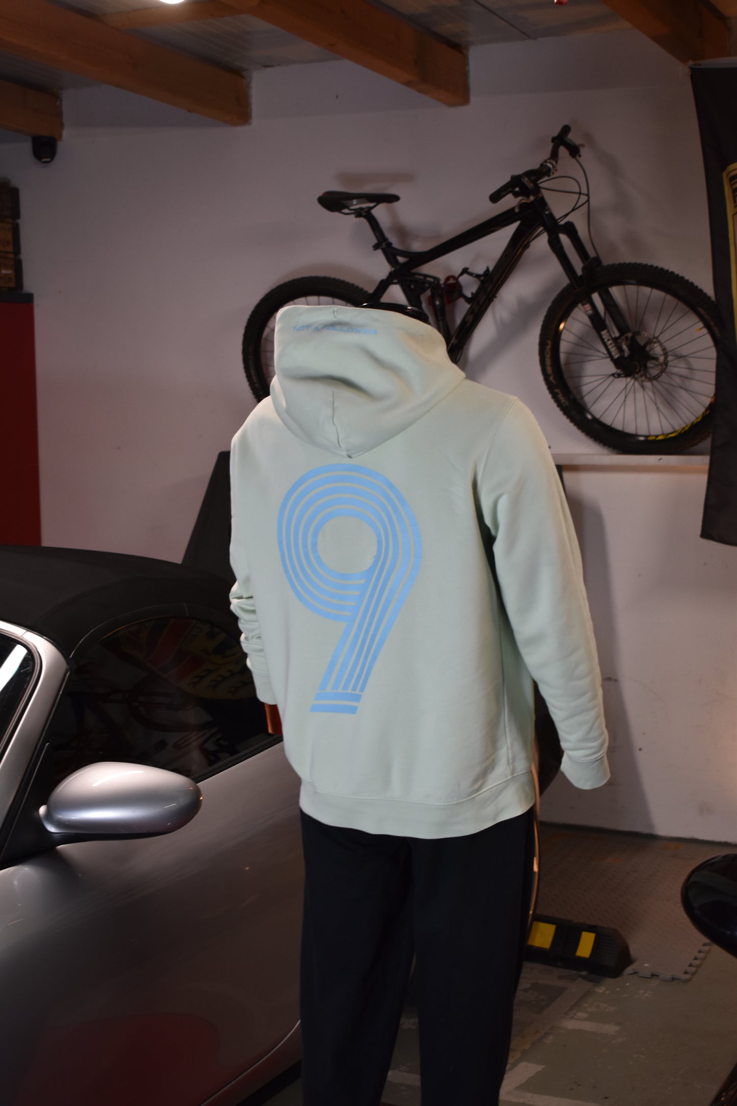 Mountaintool Hoodie mit besonderem Patch – NAF Edition in Mint Green