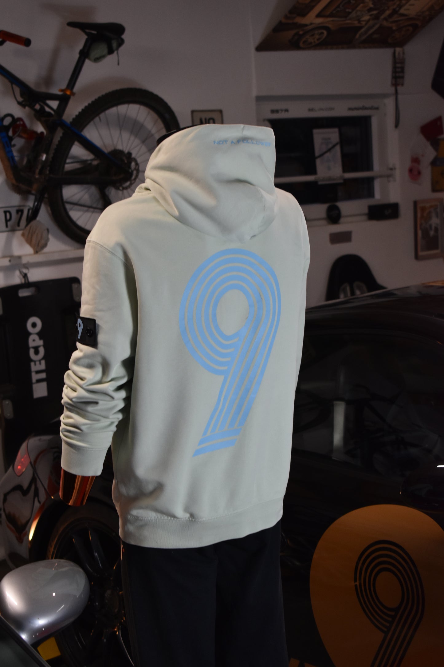 Mountaintool Hoodie mit besonderem Patch – NAF Edition in Mint Green