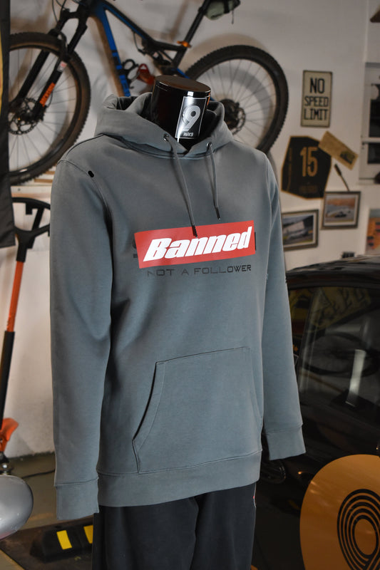 OUTLAW Hoodie – BANNED Edition in Iron Grey