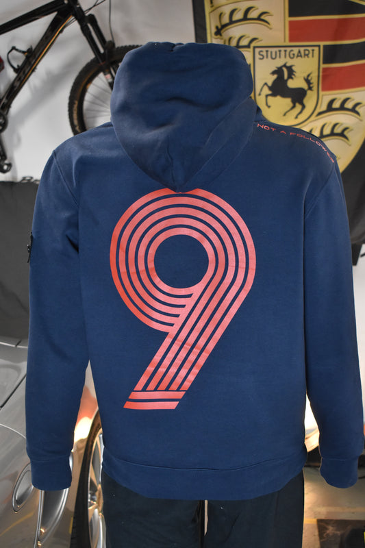 OUTLAW Hoodie mit besonderem Patch  – BANNED Edition in Navy Blue