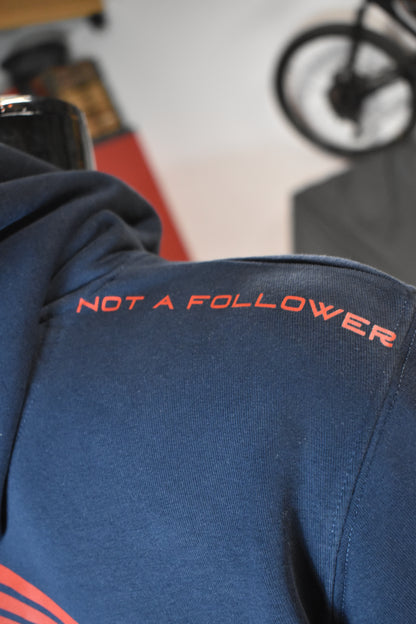 OUTLAW Hoodie mit besonderem Patch  – BANNED Edition in Navy Blue
