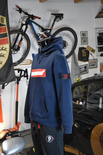 OUTLAW Hoodie mit besonderem Patch  – BANNED Edition in Navy Blue