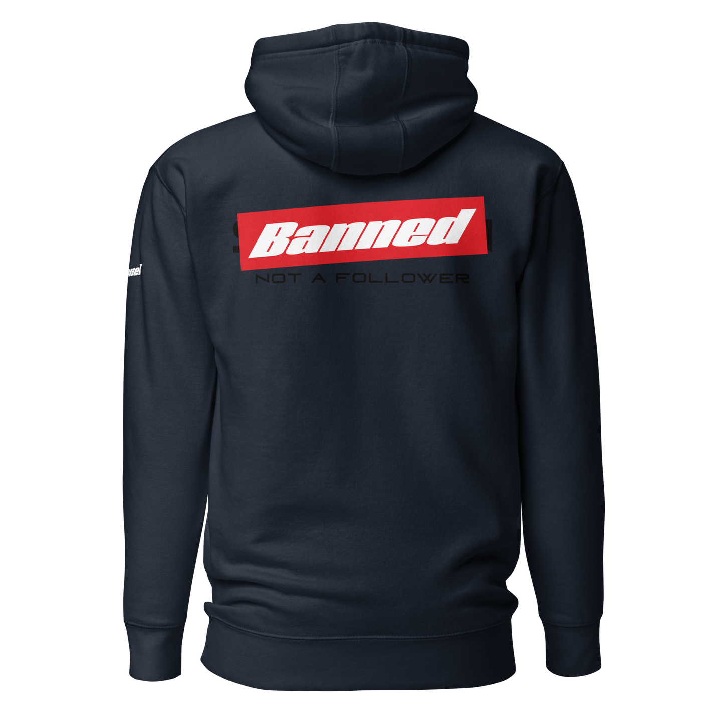 WRK9 Banned Hoodie - "NOT A FOLLOWER" in Rot